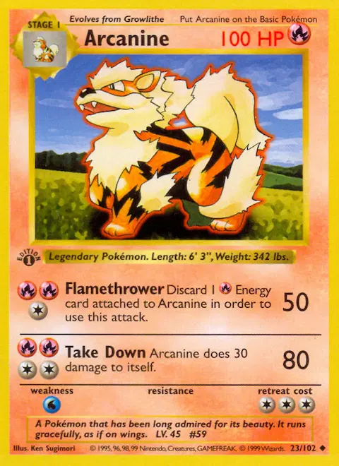 Arcanine, Base Set 23/102