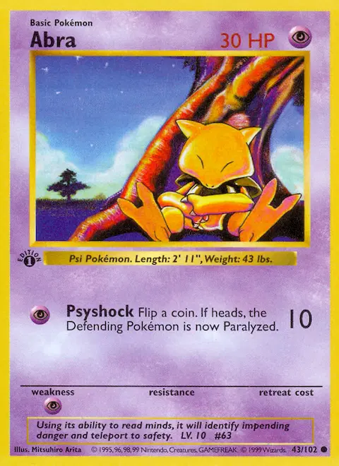 Abra, Base Set 43/102