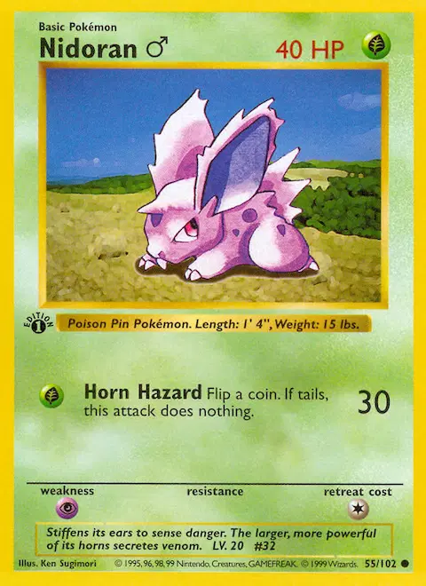 Nidoran♂, Base Set 55/102