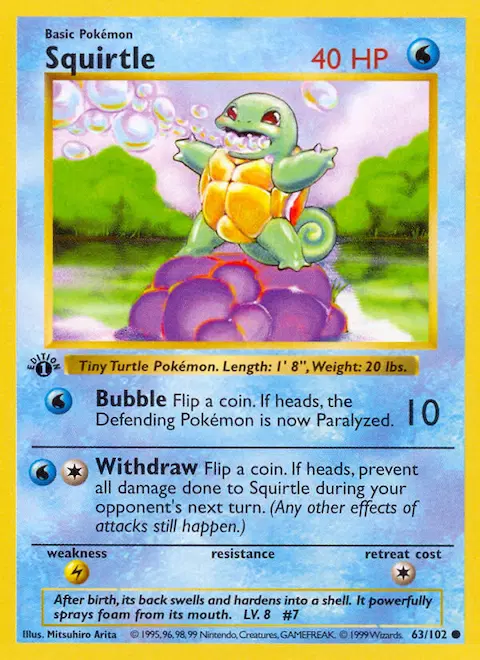 Squirtle, Base Set 63/102
