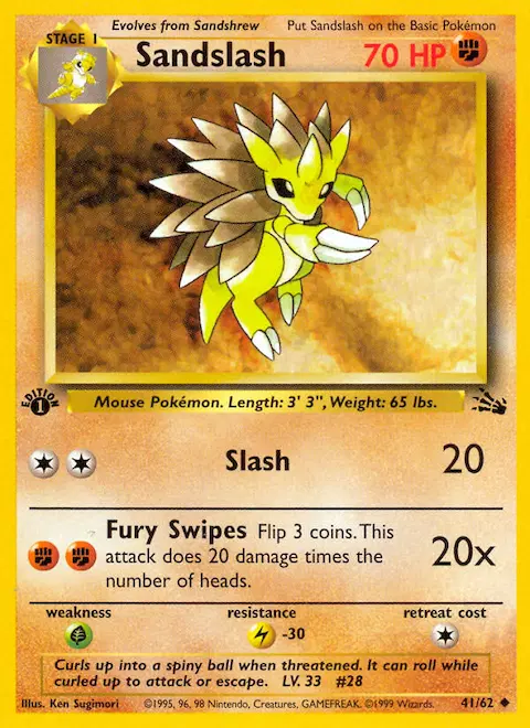 Sandslash, Fossil 41/62