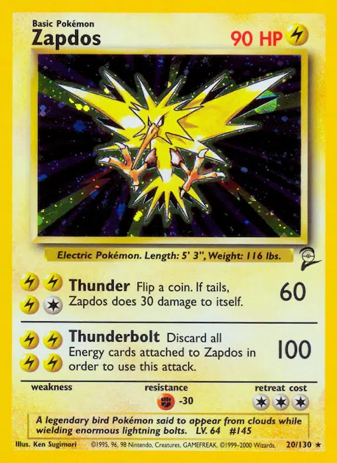 Zapdos, Base Set 2 20/130