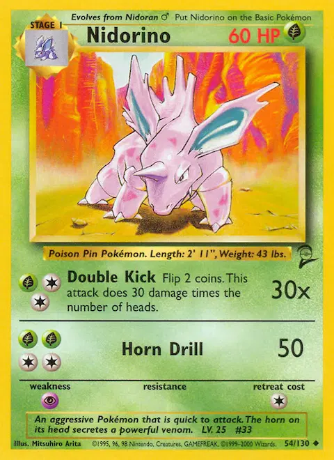 Nidorino, Base Set 2 54/130