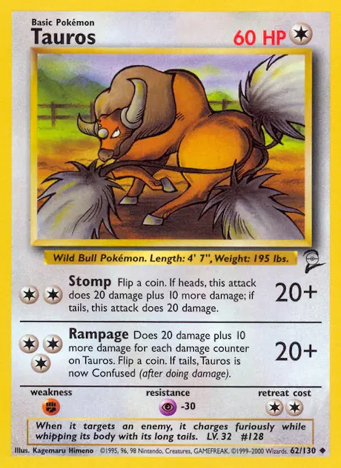 Tauros, Base Set 2 62/130