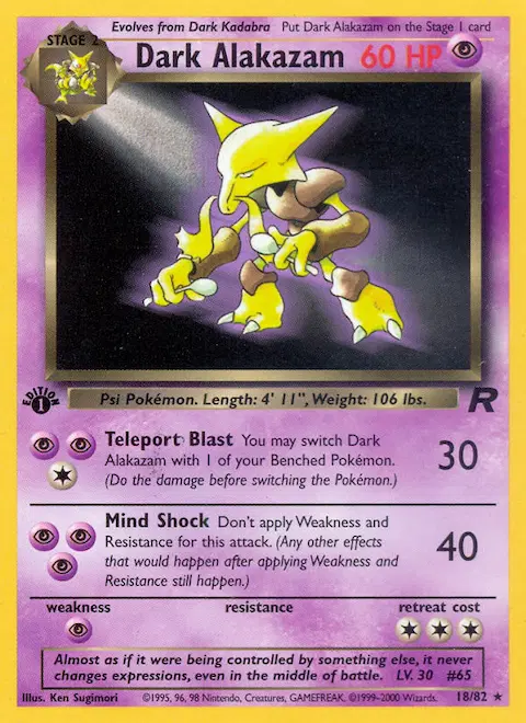 Dark Alakazam, Team Rocket 18/82