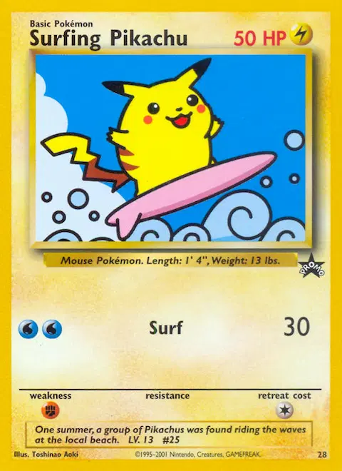 Surfing Pikachu, Wizards Black Star Promos 28/53