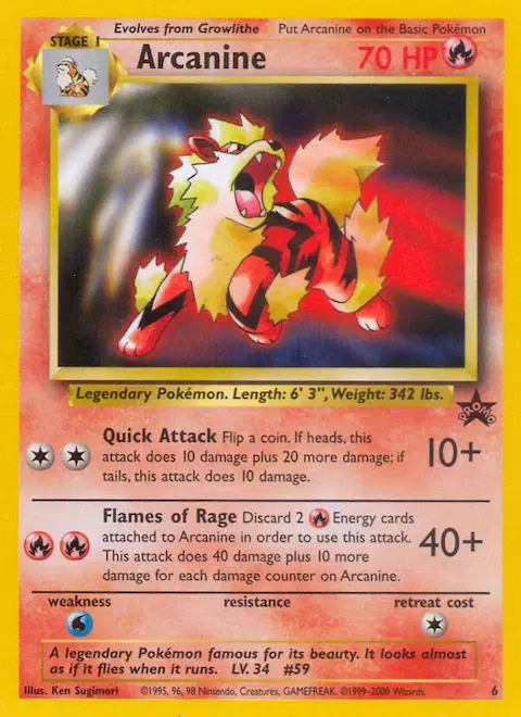 Arcanine, Wizards Black Star Promos 6/53