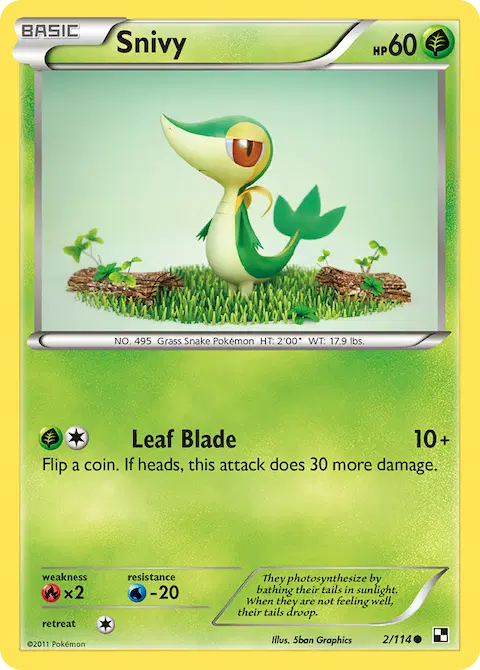 Snivy, Black & White 2/114