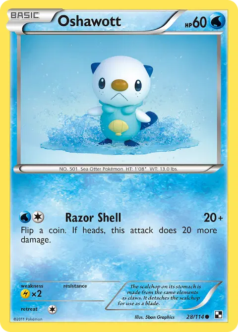 Oshawott, Black & White 28/114