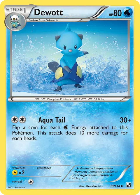 Dewott, Black & White 30/114