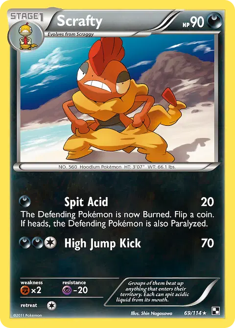 Scrafty, Black & White 69/114