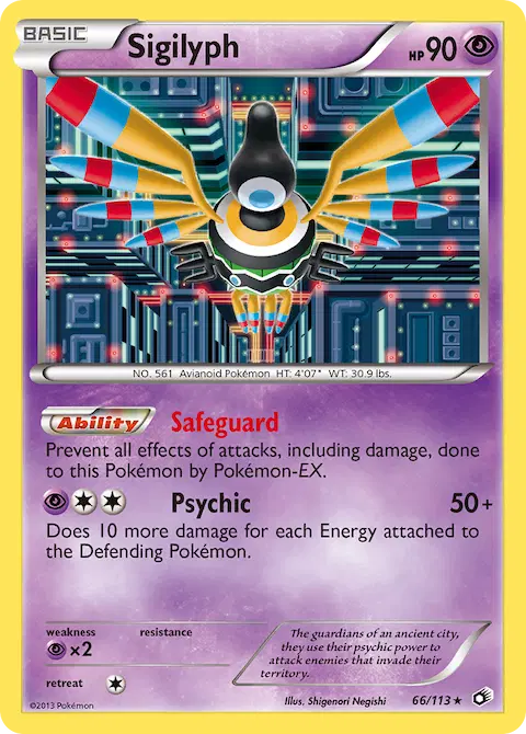 Sigilyph, Legendary Treasures 66/113