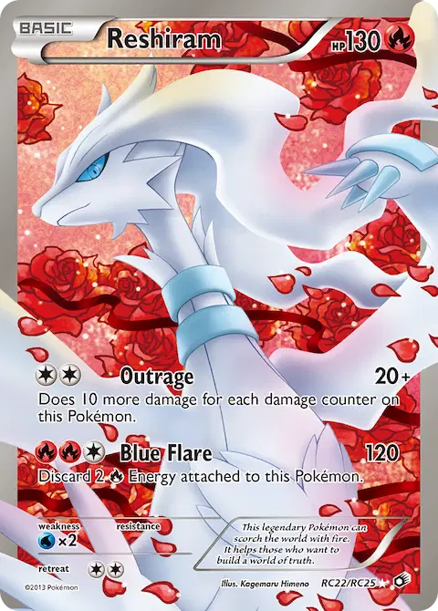 Reshiram, Legendary Treasures RC22