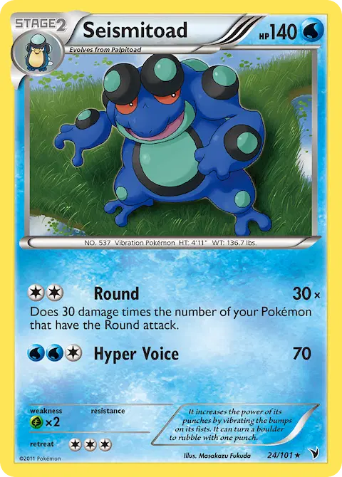 Seismitoad, Noble Victories 24/101