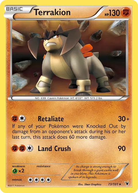 Terrakion, Noble Victories 73/101