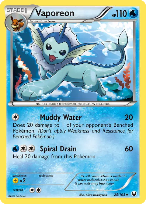 Vaporeon, Dark Explorers 25/108