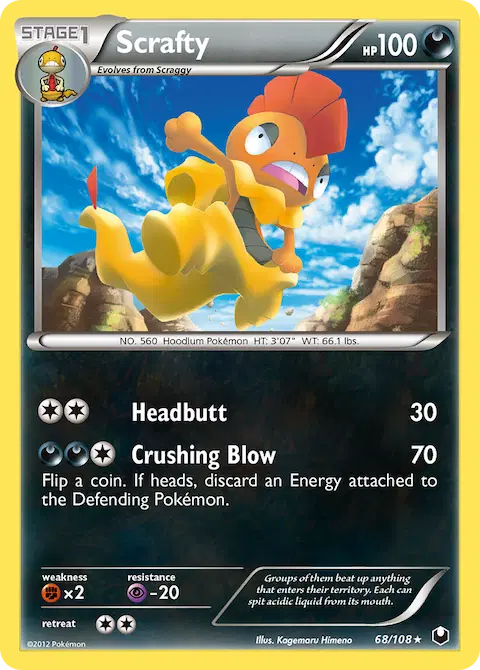 Scrafty, Dark Explorers 68/108