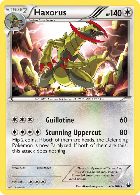Haxorus, Dark Explorers 89/108