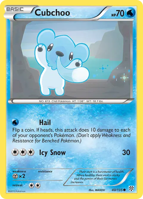 Cubchoo, Plasma Storm 40/135
