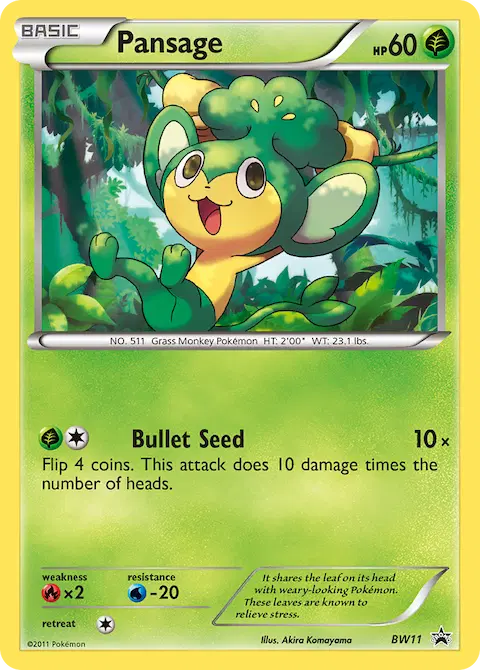Pansage, BW Black Star Promos BW11