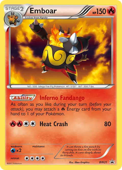 Emboar, BW Black Star Promos BW21