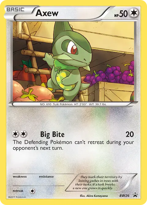 Axew, BW Black Star Promos BW26