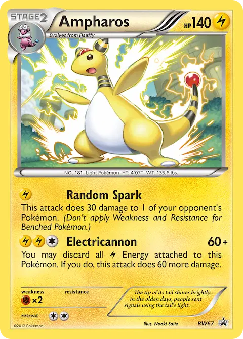 Ampharos, BW Black Star Promos BW67