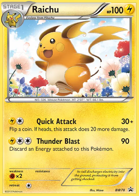 Raichu, BW Black Star Promos BW78