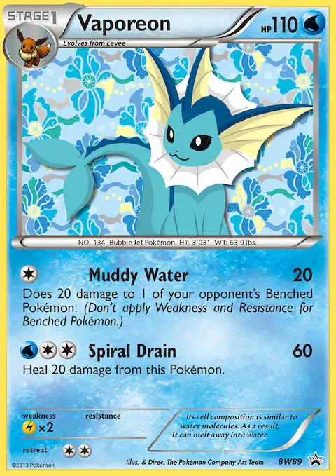 Vaporeon, BW Black Star Promos BW89