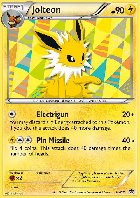 Jolteon, BW Black Star Promos BW91