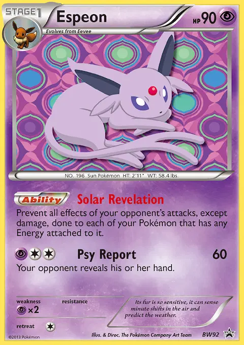 Espeon, BW Black Star Promos BW92