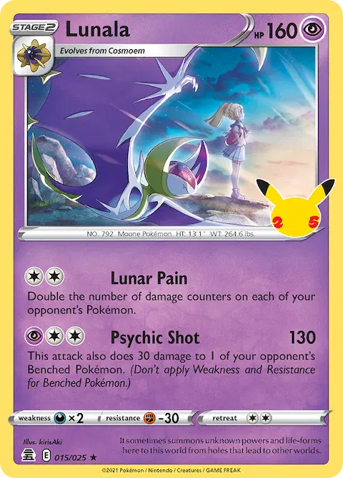 Lunala, Celebrations 15/25