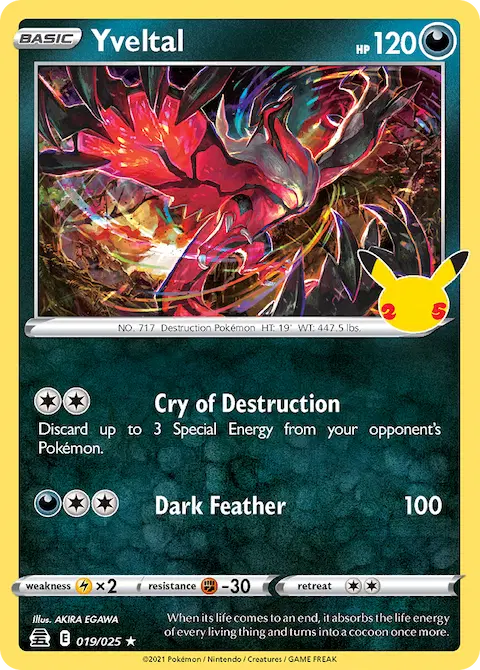 Yveltal, Celebrations 19/25