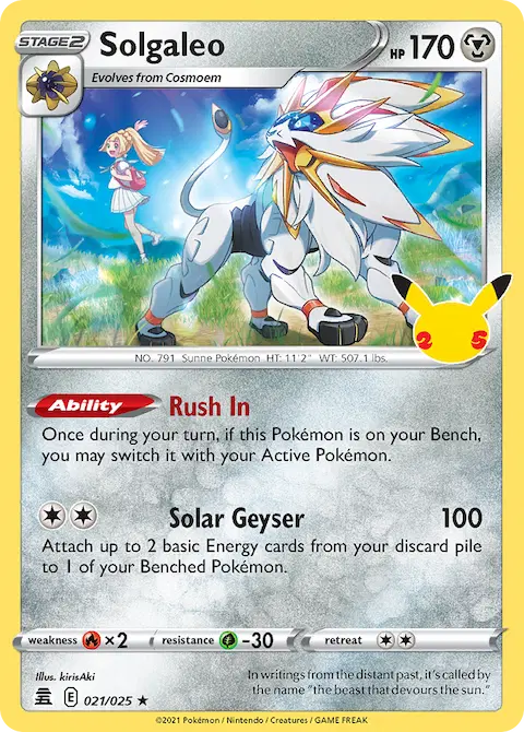 Solgaleo, Celebrations 21/25