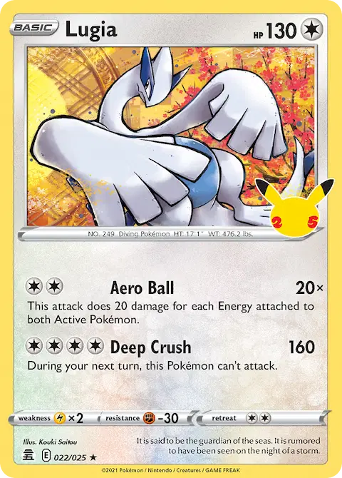 Lugia, Celebrations 22/25