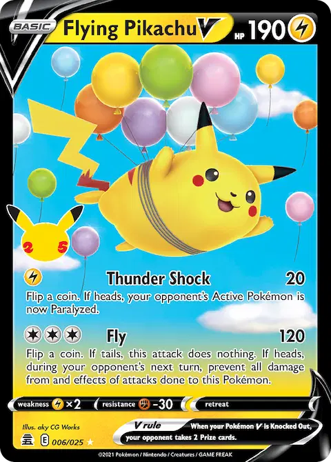 Flying Pikachu V, Celebrations 6/25