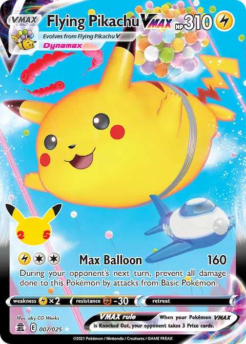 Flying Pikachu VMAX, Celebrations 7/25