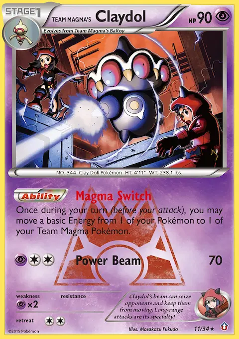 Team Magma's Claydol, Double Crisis 11/34