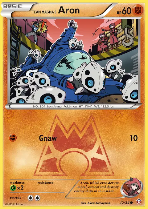 Team Magma's Aron, Double Crisis 12/34