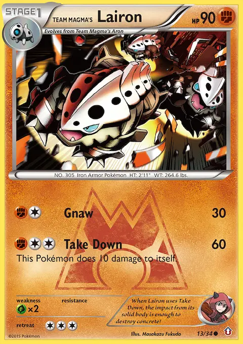 Team Magma's Lairon, Double Crisis 13/34
