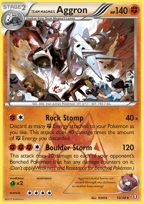 Team Magma's Aggron, Double Crisis 14/34