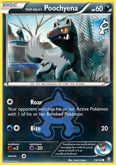 Team Aqua's Poochyena, Double Crisis 16/34