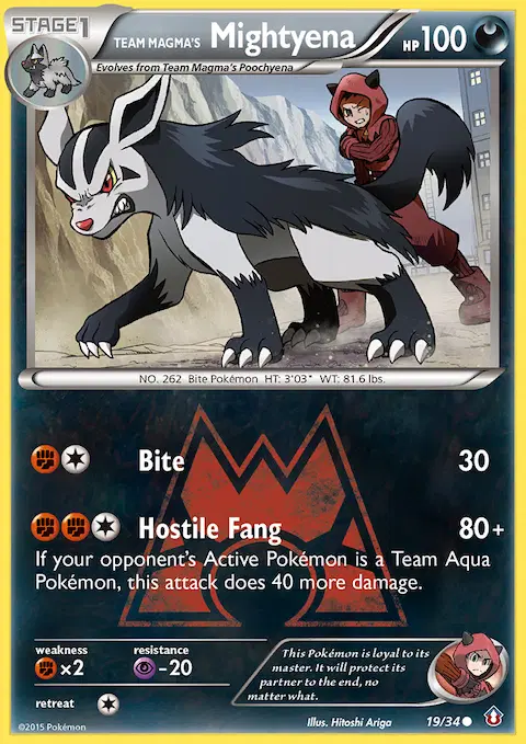 Team Magma's Mightyena, Double Crisis 19/34