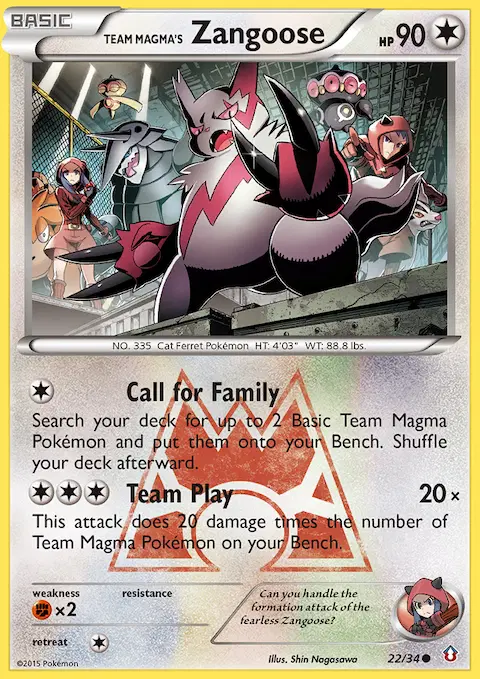 Team Magma's Zangoose, Double Crisis 22/34