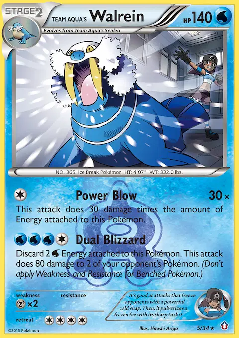 Team Aqua's Walrein, Double Crisis 5/34