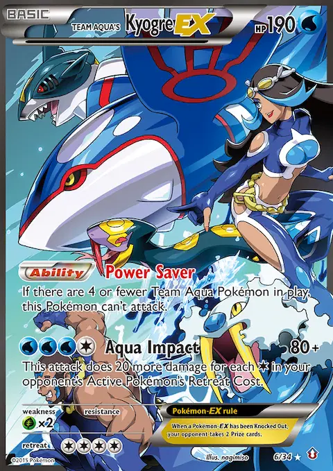 Team Aqua's Kyogre EX, Double Crisis 6/34