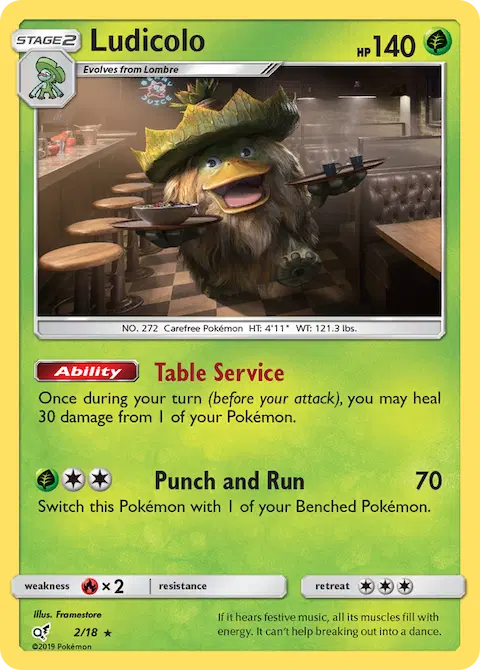 Ludicolo, Detective Pikachu 2/18