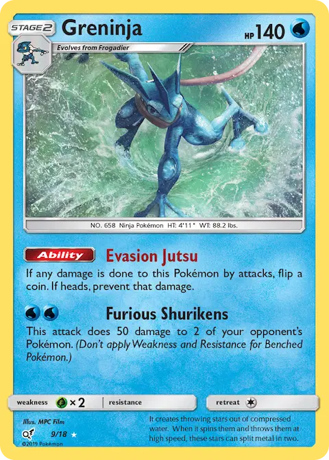 Greninja, Detective Pikachu 9/18