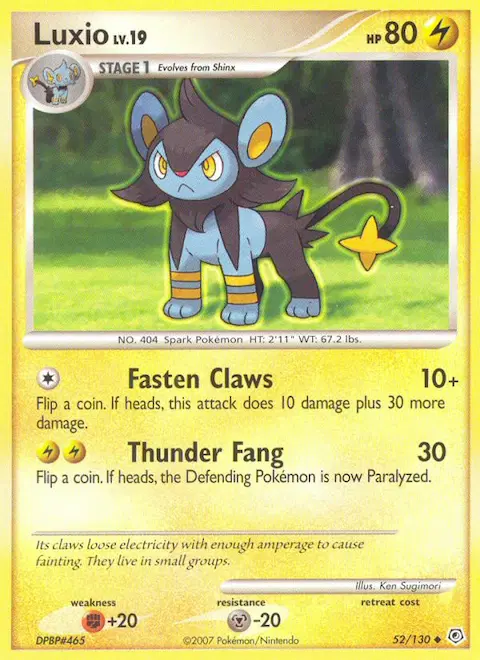 Luxio, Diamond & Pearl 52/130