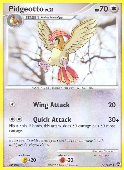 Pidgeotto, Secret Wonders 58/132